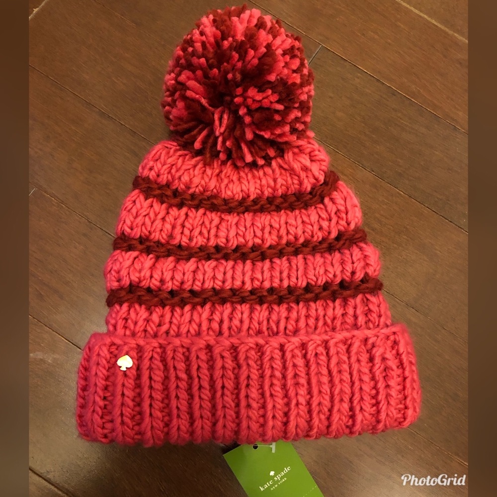 Kate Spade ♠️ Chunky Striped Hat